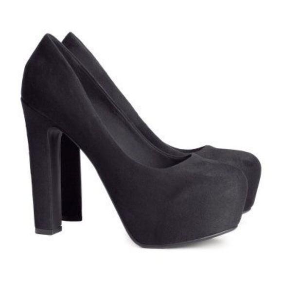 New Divided Platform Suede High Heels - Picture 2 of 8